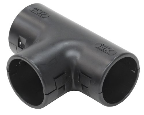 Тройник разборный ПВХ IEK TIG Д=32 IP40 черный фото Тройник разборный ПВХ IEK TIG Д=32 IP40 черный картинка